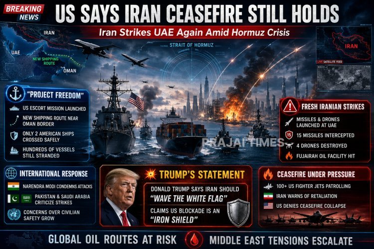 US Says Iran Ceasefire Still Active Despite Fresh Attacks Near Hormuz Strait and UAE
