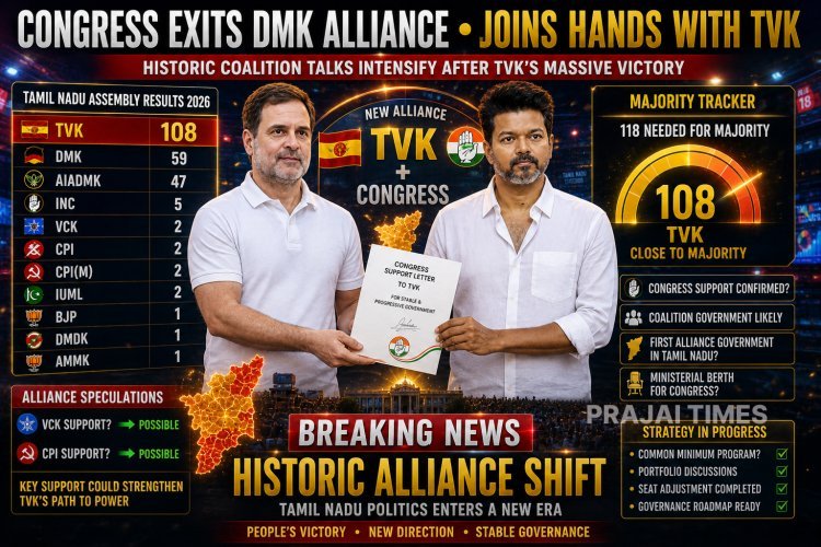 Congress Exits DMK Alliance, Forms New Coalition with Vijay’s TVK in Tamil Nadu