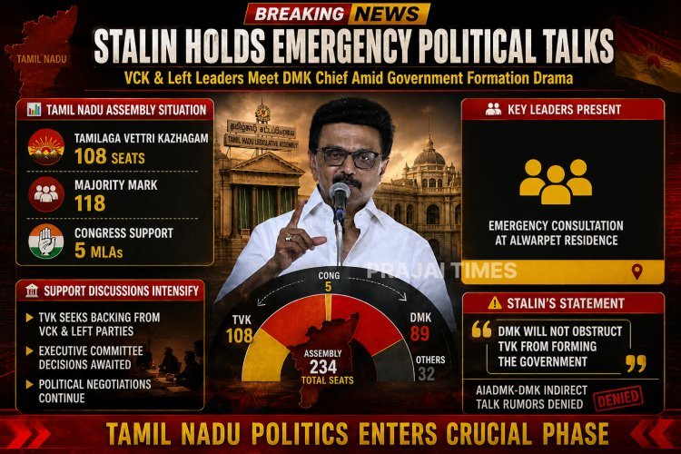 MK Stalin Holds Emergency Meeting With VCK and Left Party Leaders Amid Tamil Nadu Government Formation Talks
