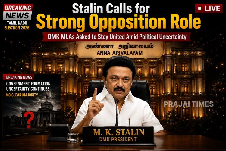 MK Stalin Urges DMK MLAs to Remain United, Emphasizes Strong Opposition Role