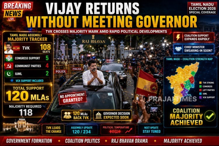 Vijay Returns Without Meeting Governor Amid Dramatic Government Formation Developments in Tamil Nadu
