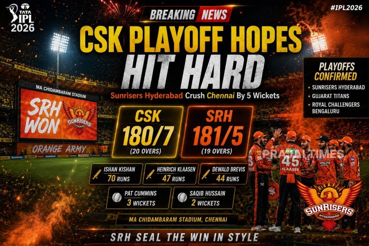 Chennai Super Kings Suffer Defeat Against Sunrisers Hyderabad, Playoff Chances Fade