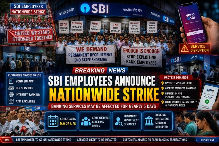 SBI Employees Announce Nationwide Strike Over Staff Shortage and Recruitment Demands