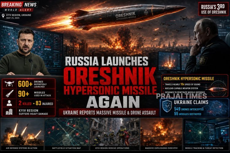 Russia Launches Third Hypersonic Oreshnik Missile Strike on Ukraine, Says Zelenskyy