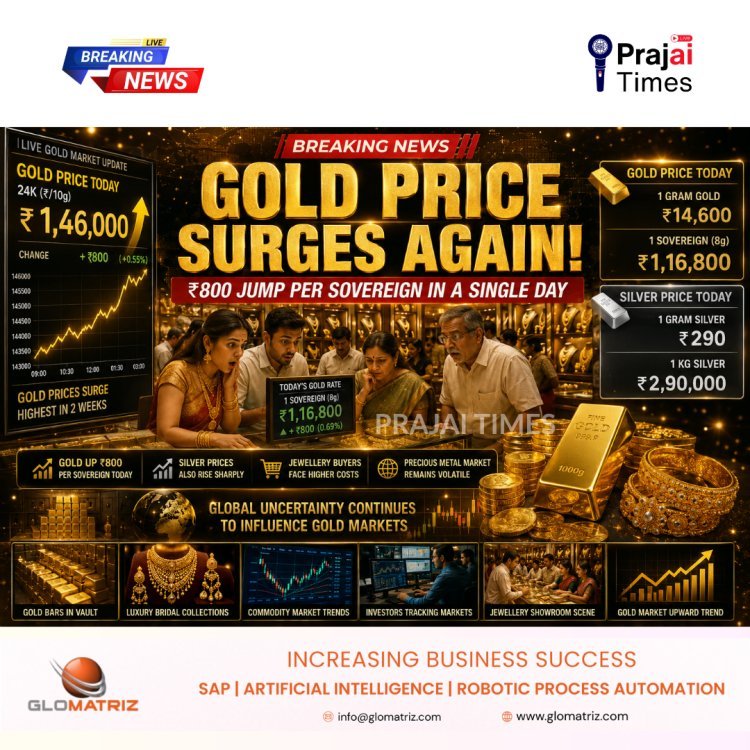 Gold Price in Tamil Nadu Surges by Rs.800 Per Sovereign Today; Silver Rates Also Rise