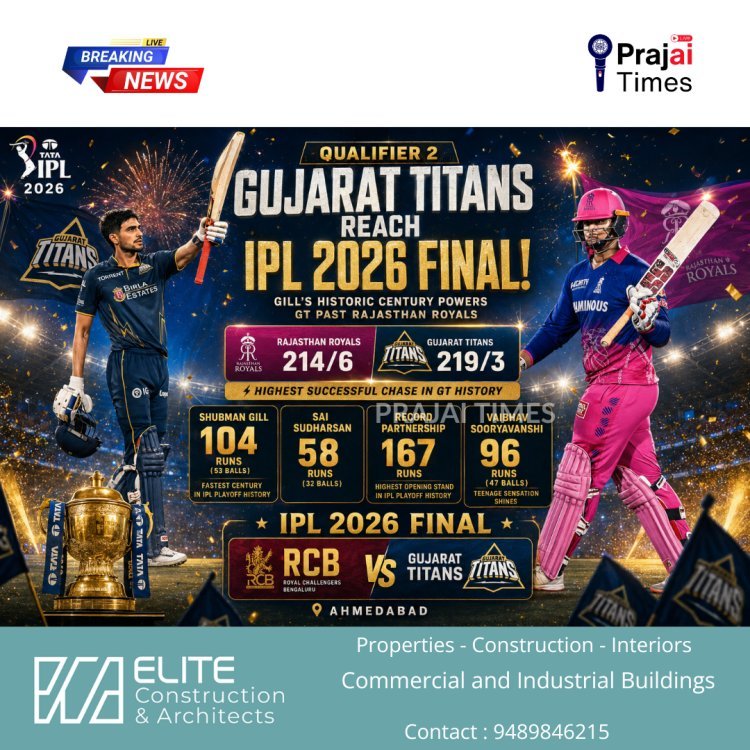 Gujarat Titans Crush Rajasthan Royals to Reach IPL 2026 Final Against RCB