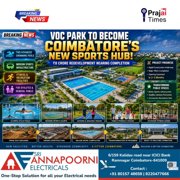 VOC Park Zoo to Transform into Coimbatore’s New Sports Hub with ₹8 Crore Upgrade