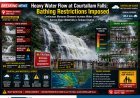 Heavy Water Flow in Courtallam Falls as Continuous Rain Hits Tenkasi; Bathing Restrictions Imposed