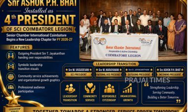Snr Ashok Bhat installed as 4th President of SCI Coimbatore