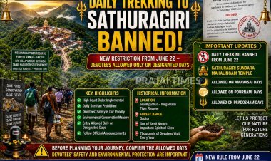 Daily Pilgrimage to Sathuragiri Sundara Mahalingam Temple Suspended from June 22