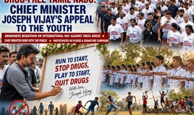 Tamil Nadu CM Joseph Vijay Leads Anti-Drug Awareness Run, Urges Youth to Choose Sports Over Drugs