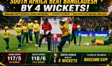 SOUTH AFRICA OVERCOME TENSE MOMENTS TO BEAT BANGLADESH