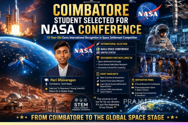 Coimbatore Student Selected to Participate in Prestigious NASA Space Conference in USA