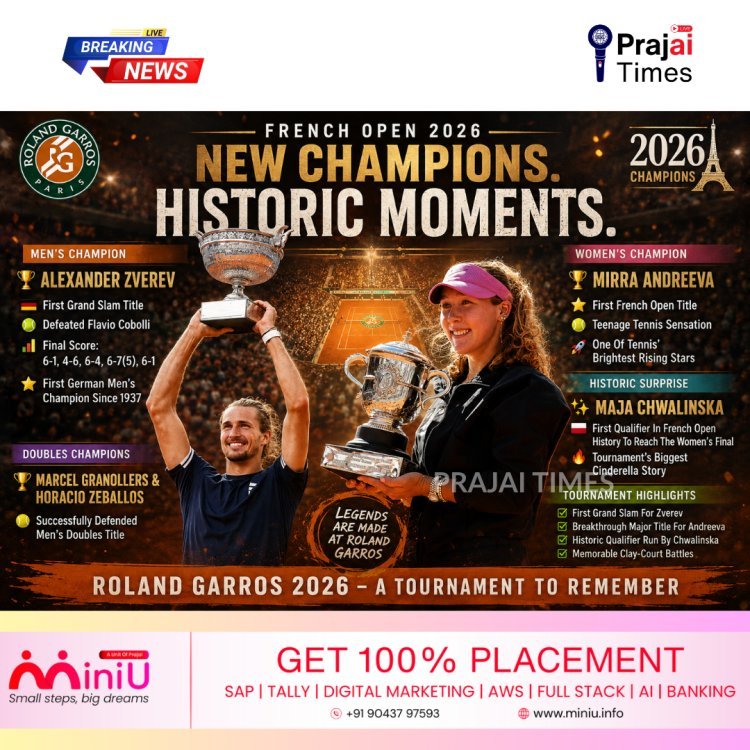 Alexander Zverev and Mirra Andreeva Crowned Champions at Historic 2026 French Open