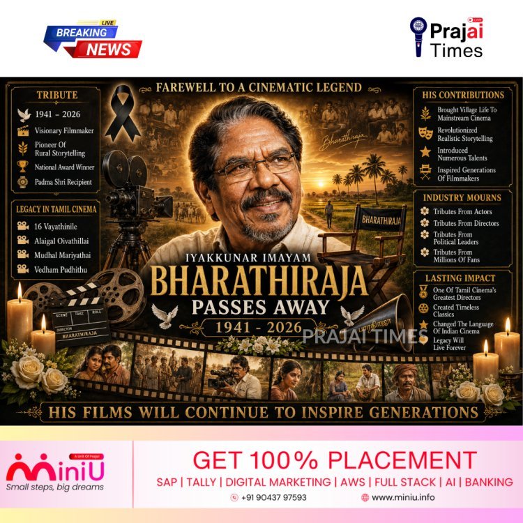 Legendary Tamil Filmmaker Bharathiraja Passes Away at 84; Tamil Cinema Mourns an Icon