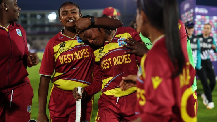 CAMPBELLE rings the winning bell for WINDIES in a thriller
