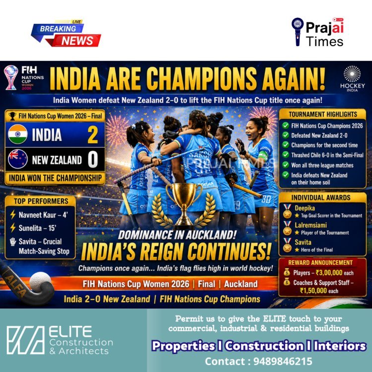 India Women Clinch FIH Nations Cup 2026 Title with Dominant Victory Over New Zealand
