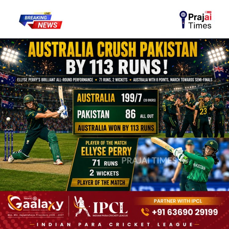 DOMINANT AUSSIES STREAMROLL PAKISTAN FOR A MASSIVE WIN