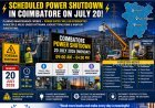 Coimbatore Power Shutdown on July 20: TANGEDCO Announces Scheduled Outage in Multiple Areas