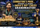 Coimbatore's Rathanvel VS Becomes India's 99th Chess Grandmaster