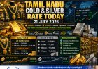 Tamil Nadu Gold & Silver Rates Today (July 21, 2026): 22K Gold Rises to ₹13,150 Per Gram, Silver at ₹234.90