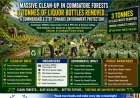 Nearly 3 Tonnes of Liquor Bottles Cleared from Chinnar and Anaikatti Forest Areas in Coimbatore