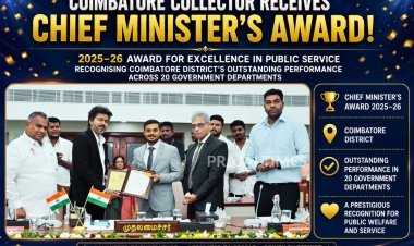 Coimbatore Collector Receives Chief Minister's Award for Outstanding Public Service