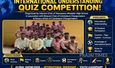 ROTARY CLUB AND VEERASAMY SCHOOL CONDUCT QUIZ TO PROMOTE INTERNATIONAL UNDERSTANDING