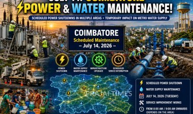 Coimbatore Power Shutdown and Water Supply Maintenance on July 14: Check Affected Areas