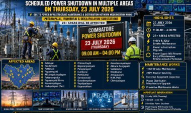 Coimbatore Power Shutdown on July 23, 2026: Complete List of Affected Areas and Timings
