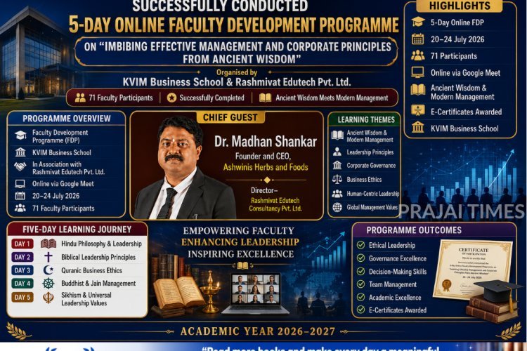 KVIM Business School Organises 5-Day Faculty Development Programme on Ancient Wisdom and Modern Management
