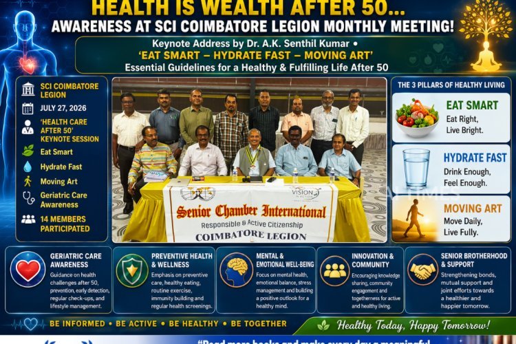 HEALTH CARE AFTER 50 AT FOREFRONT OF SCI MONTHLY MEET