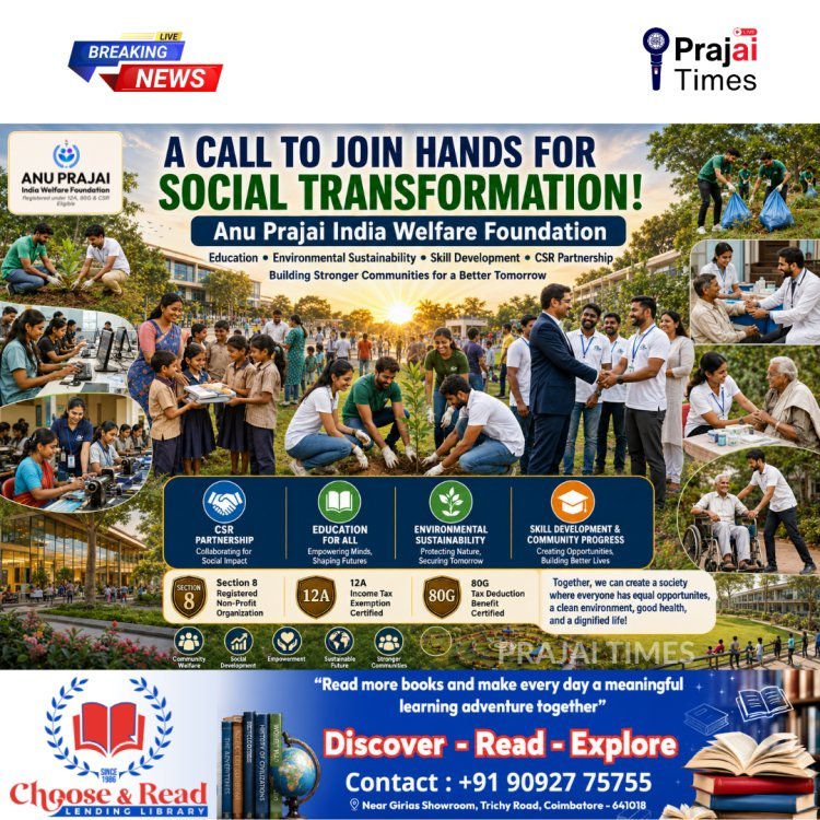 Anu Prajai India Welfare Foundation Invites CSR Partners to Drive Social Change