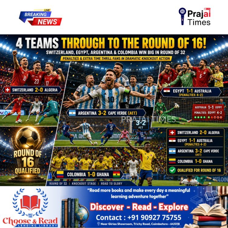 FIFA World Cup 2026 Round of 32: Argentina, Switzerland, Egypt and Colombia Reach Round of 16