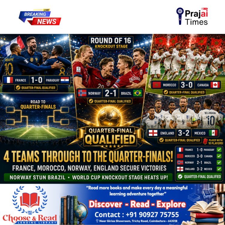 FIFA World Cup 2026 Round of 16: France, Morocco, Norway and England Reach Quarter-Finals