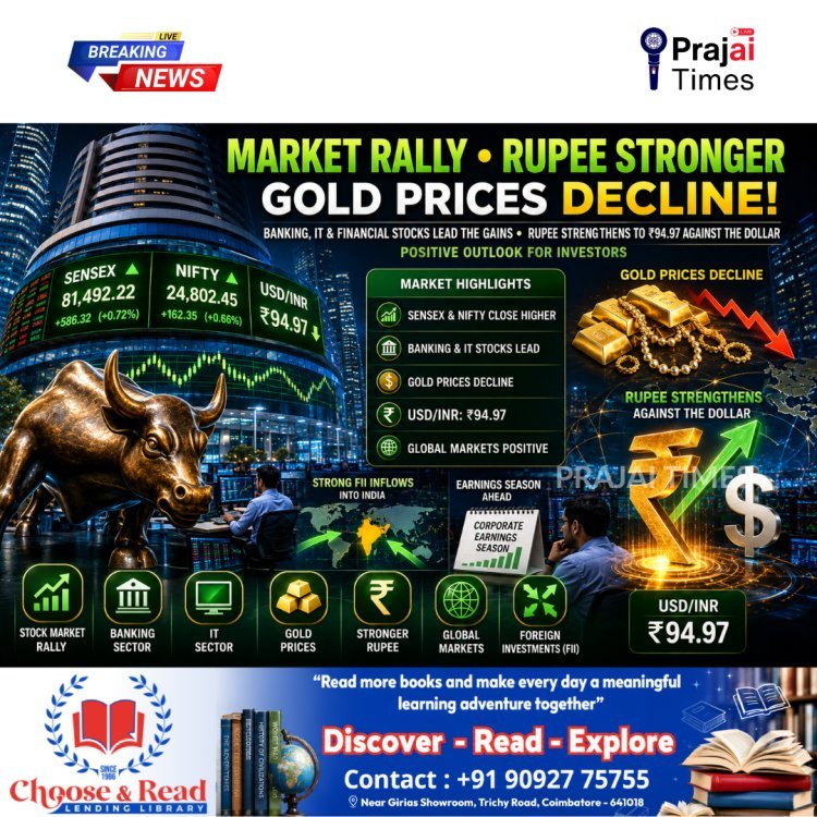 Indian Stock Market Today: Sensex and Nifty Extend Gains, Rupee Strengthens While Gold Prices Ease