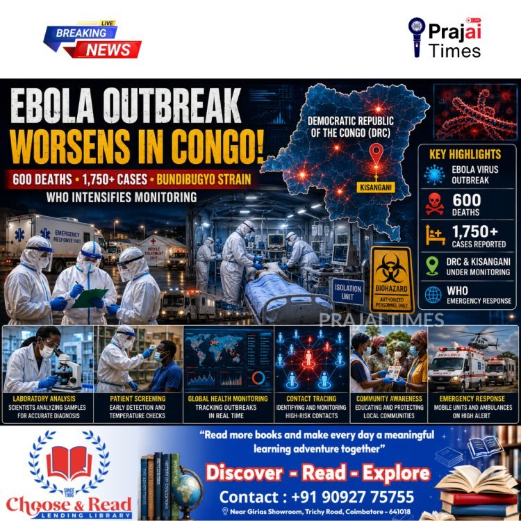 Ebola Outbreak in DR Congo: Death Toll Reaches 600 as Infections Cross 1,750