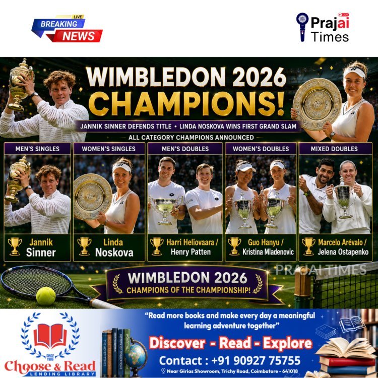 Wimbledon 2026 Champions: Jannik Sinner Retains Title, Linda Noskova Wins Maiden Grand Slam