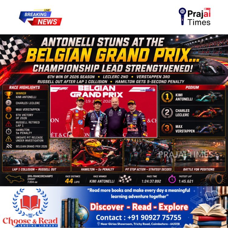 Belgian Grand Prix 2026: Kimi Antonelli Claims Sixth Victory to Extend Formula 1 Championship Lead
