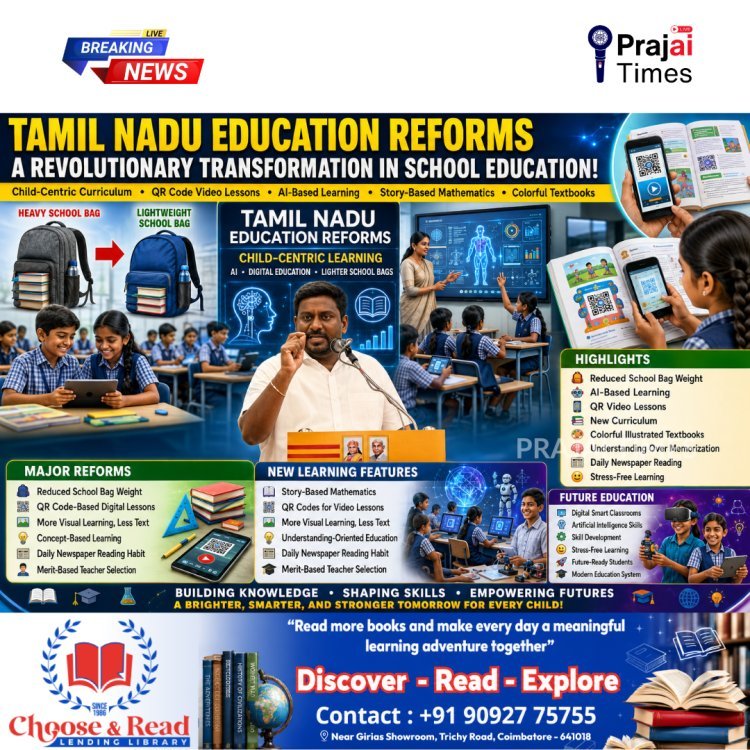 Tamil Nadu to Reduce School Bag Weight, Introduce AI Learning and QR-Based Digital Education