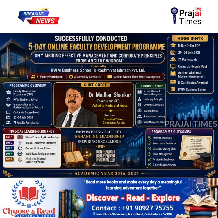 KVIM Business School Organises 5-Day Faculty Development Programme on Ancient Wisdom and Modern Management