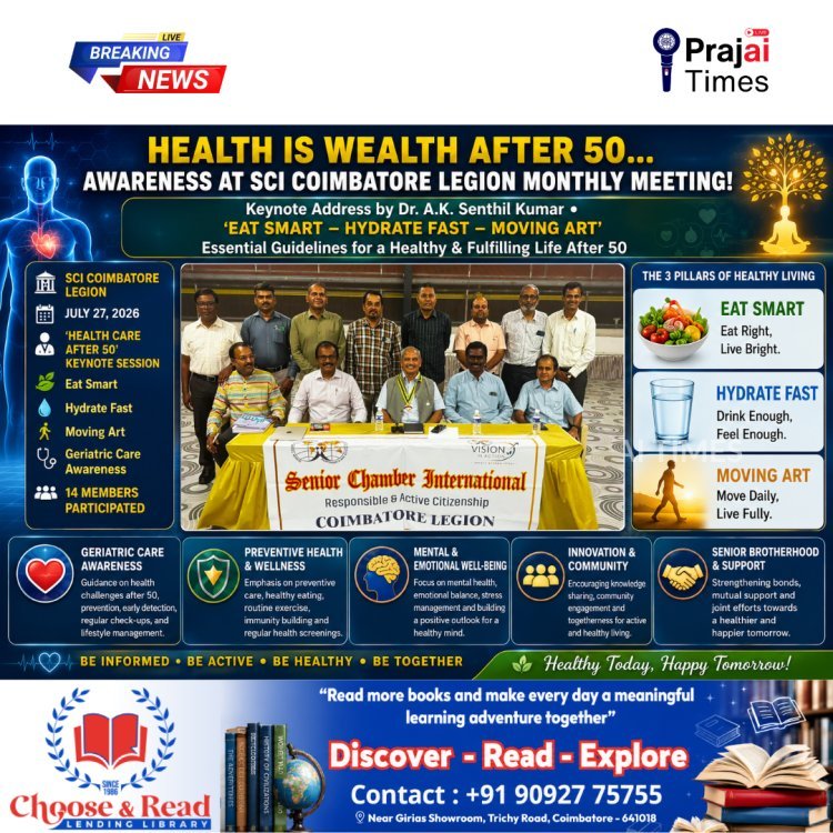 HEALTH CARE AFTER 50 AT FOREFRONT OF SCI MONTHLY MEET