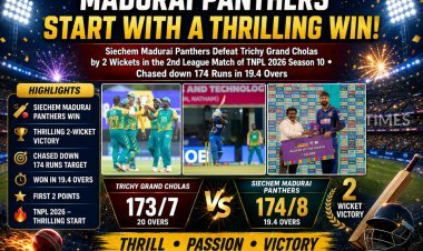 Madurai Panthers Edge Trichy Grand Cholas by 2 Wickets in TNPL 2026 Thriller