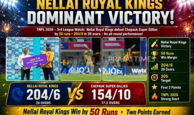 Nellai Royal Kings Crush Chepauk Super Gillies by 50 Runs in TNPL 2026