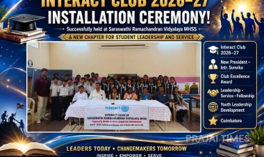 Interact Club of Saraswathi Ramachandran Vidyalaya MHSS Installs New Office Bearers for 2026–27
