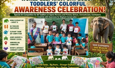 WORLD ELEPHANT DAY observed by AGNES SCHOOL with support of ROTARY AND ROTARACT