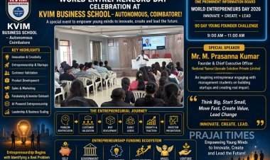 KVIM Business School Celebrates World Entrepreneurs Day 2026 with Focus on Empowering Young Minds