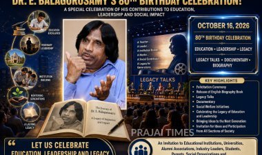 Dr. E. Balagurusamy's 80th Birthday Celebration: Ideas Invited to Honour His Legacy