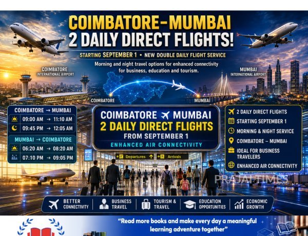 Air India Express to Launch Two Daily Direct Flights Between Coimbatore and Mumbai from September 1