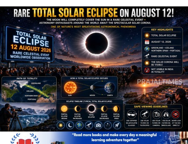 Total Solar Eclipse on August 12: Spectacular Celestial Event to Be Visible Across Parts of Europe and Greenland